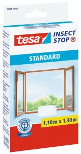 TESA Moskitiera na okno Siatka okienna przyklejana na rzep 1,1x1,3m biała