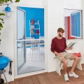 Moskitiera na drzwi balkonowe ramkowa aluminiowa tesa® COMFORT 1m x 2,2m, biała