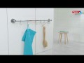 Reling łazienkowy na ręczniki bez wiercenia tesa® Loxx, z haczykami