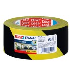 Taśma ostrzegawcza bhp tesa® Signal Premium 66m x 50mm, żółto-czarna