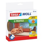 Uszczelka samoprzylepna do okien i drzwi gumowa tesamoll® PROFIL E 25m x 9mm, brązowa
