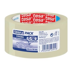 Taśma klejąca pakowa tesapack® STRONG 66m x 50mm, przezroczysta