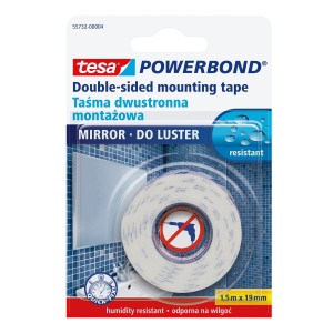 Dwustronna taśma montażowa piankowa do luster tesa® POWERBOND 1,5m x 19mm