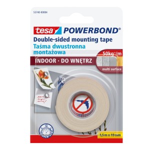 Dwustronna taśma montażowa piankowa do wnętrz tesa® POWERBOND 1,5m x 19mm