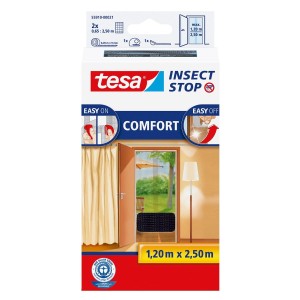 Moskitiera na drzwi balkonowych Tesa® COMFORT 1,2m x 2,5m, czarna
