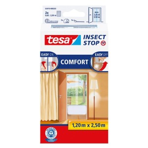 Moskitiera na drzwi balkonowe tesa® COMFORT 1,2m x 2,5m, biała