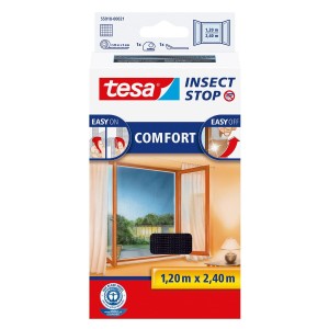 Moskitiera na okno tesa® COMFORT 1,2m x 2,4m, czarna