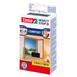 Moskitiera na okno tesa® COMFORT  1,7m x 1,8m, czarna