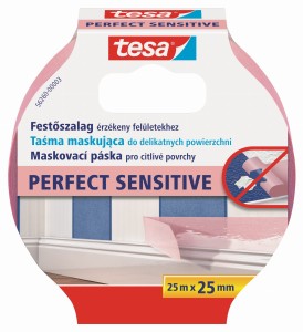 Taśma maskująca malarska do delikatnych podłoży tesa® PERFECT SENSITIVE 7 DNI 25m x 25mm