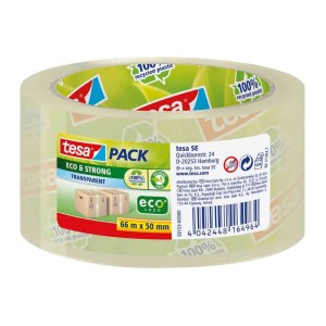Taśma klejąca pakowa tesapack® eco&strong 66m x 50mm, przezroczysta