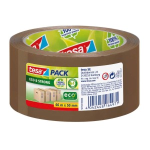 Taśma klejąca pakowa tesapack® eco&strong 66m x 50mm, brązowa