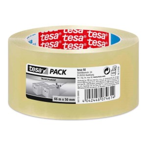 Taśma klejąca pakowa tesapack® STANDARD 66m x 50mm, przezroczysta