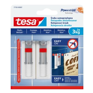 Śruba samoprzylepna tesa® POWERSTRIPS regulowana do płytek i metalu, 2 szt. 3kg