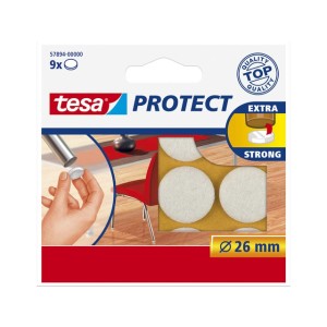 Podkładki filcowe pod meble tesa® 26mm, białe