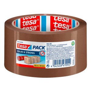 Taśma klejąca pakowa tesapack® solid & strong 66m x 50mm, brązowa