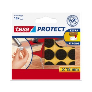 Podkładki filcowe pod meble tesa® 18mm, brązowe