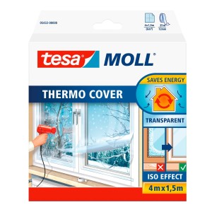Folia termoizolacyjna na okna tesamoll® Thermo Cover 4m x 1,5m - przezroczysta