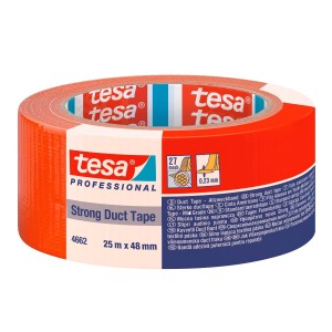 Taśma naprawcza tesa® Strong Duct Tape 25m x 48mm, pomarańczowa