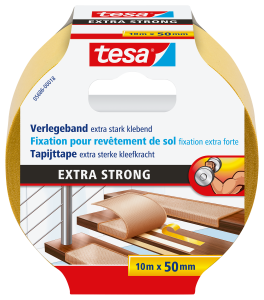 Dwustronna taśma do wykładzin na zewnątrz tesa® Extra Strong tkaninowa 10m x 50mm