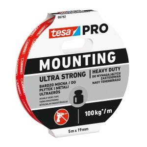 Dwustronna taśma montażowa tesa® PRO Mounting Ultra Strong 5m x 19mm