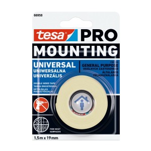 Dwustronna taśma montażowa tesa® PRO Mounting uniwersalna 1,5m x 19mm