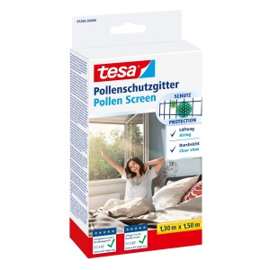 Moskitiera na okno antyalergiczna tesa Pollen Screen 1,3 x 1,5m, czarna