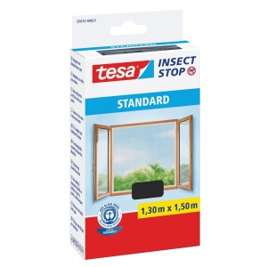 Moskitiera na okno STANDARD  tesa® 1,30m x 1,50m, czarna