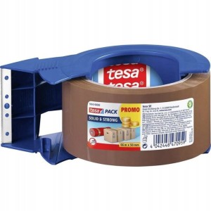 TESA STRONG Taśma klejąca pakowa z dyspenserem 66m x 50mm mocna brązowa
