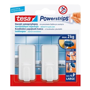 Haczyki samoprzylepne tesa® POWERSTRIPS białe, duże