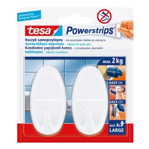 Haczyki samoprzylepne tesa® POWERSTRIPS białe, duże