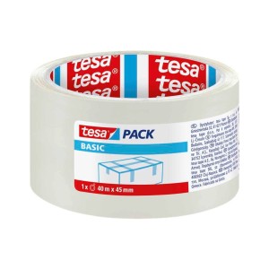 Taśma klejąca pakowa tesapack® BASIC 40m x 45mm, przezroczysta