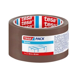 Taśma klejąca pakowa tesapack® BASIC 50m x 48mm, brązowa