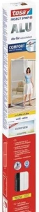 tesa Insect Stop ALU COMFORT Fliegengitter für Türen XL - Insektengitter mit Aluminium-Rahmen & Clear View - Tür Insektenschutz - Weiß, 120 cm x 240 cm