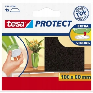 TESA Podkładka filcowa samoprzylepna pod meble krzesła brązowa 100x80mm x2